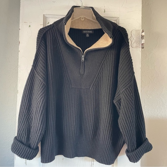 Banana Republic Black Cowl Neck Sweater - Picture 3 of 8